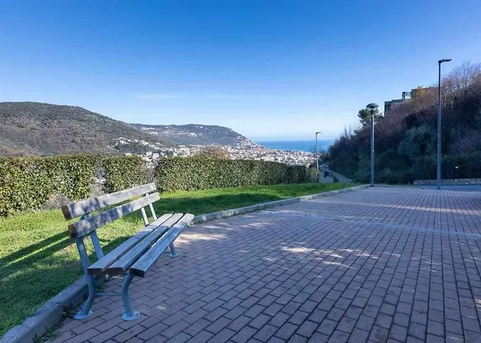 Piscina-parking-vista Mare La Perla Ligure - Ac 아파트